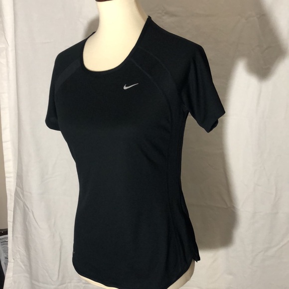 🌹Nike Dri - Fit black workout top Sz S - Picture 2 of 4